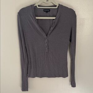 Prettywear Charcoal Long Sleeve Top